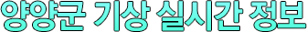 양양군 기상 실시간 정보